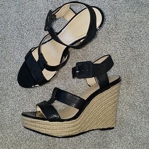 Calvin Klein woven summer platforms
